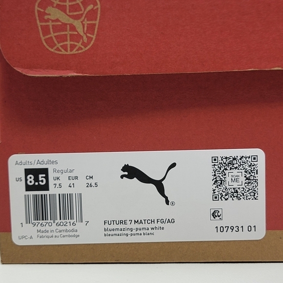 Puma Future 7 Match FG/AG Soccer Cleats 107931 01 Bluemazing Men’s Size 8.5 New main image 4